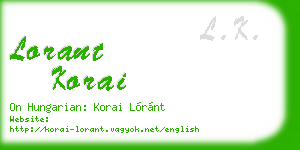 lorant korai business card